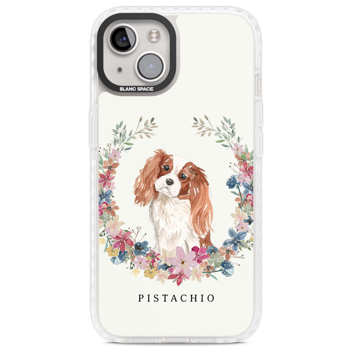 Personalised Cavalier King Charles Portrait Spaniel Custom Phone Case iPhone 13 / Impact Case,iPhone 14 / Impact Case,iPhone 15 Plus / Impact Case,iPhone 15 / Impact Case Blanc Space