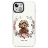 Personalised Brown Cockapoo - Watercolour Dog Portrait Custom Phone Case iPhone 13 / Impact Case,iPhone 14 / Impact Case,iPhone 15 Plus / Impact Case,iPhone 15 / Impact Case Blanc Space