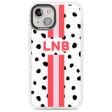 Personalised Polka & Pink Stripe Custom Phone Case iPhone 13 / Impact Case,iPhone 14 / Impact Case,iPhone 15 Plus / Impact Case,iPhone 15 / Impact Case Blanc Space