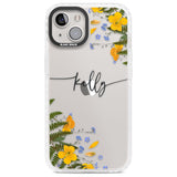 Personalised Ferns & Wildflowers Custom Phone Case iPhone 13 / Impact Case,iPhone 14 / Impact Case,iPhone 15 Plus / Impact Case,iPhone 15 / Impact Case Blanc Space