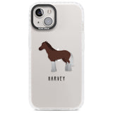 Personalised Brown Horse Custom Phone Case iPhone 13 / Impact Case,iPhone 14 / Impact Case,iPhone 15 Plus / Impact Case,iPhone 15 / Impact Case Blanc Space