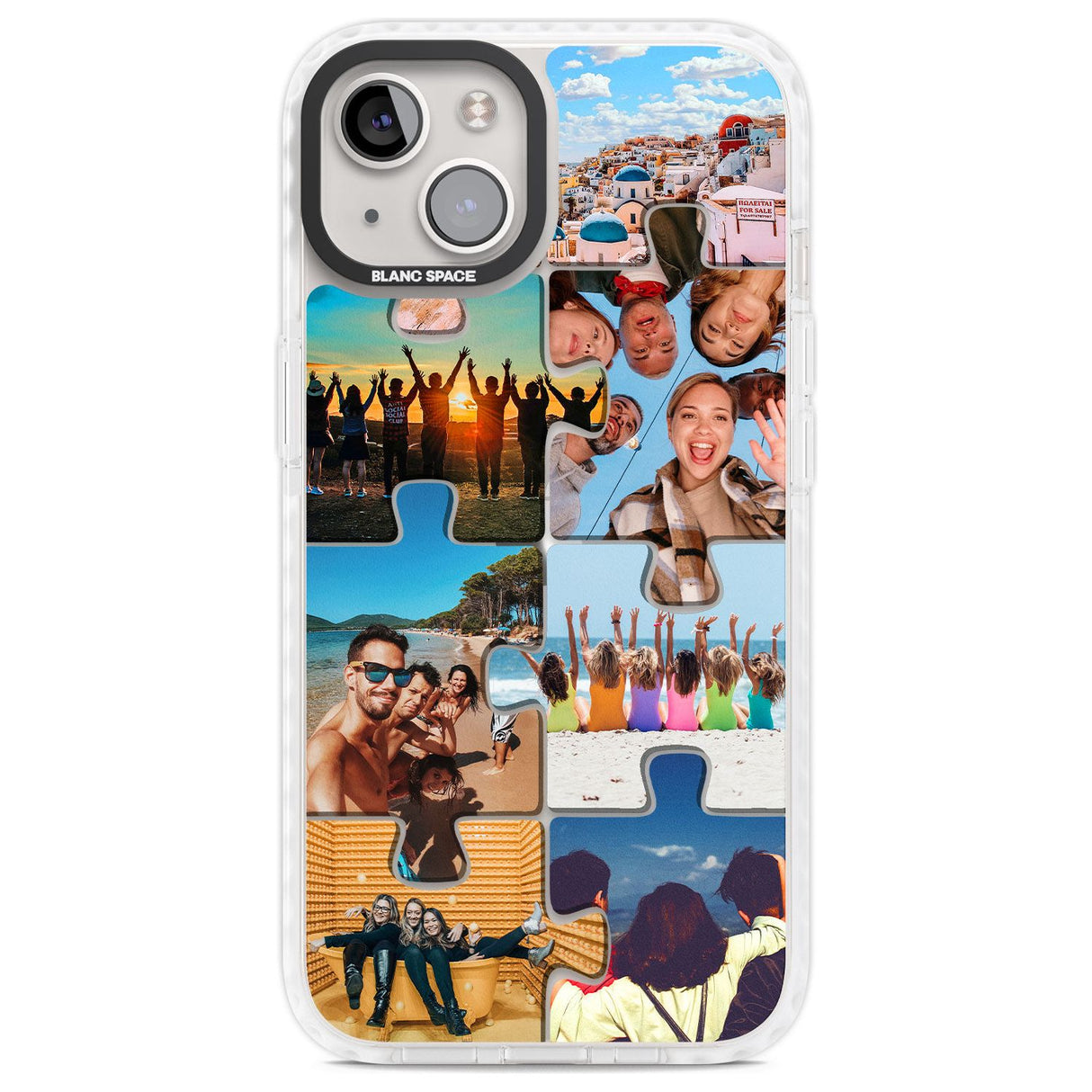 Personalised Jigsaw Photo Grid Custom Phone Case iPhone 13 / Impact Case,iPhone 14 / Impact Case,iPhone 15 Plus / Impact Case,iPhone 15 / Impact Case Blanc Space