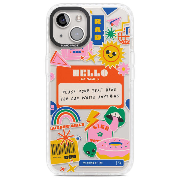 Personalised Retro Nametag Sticker