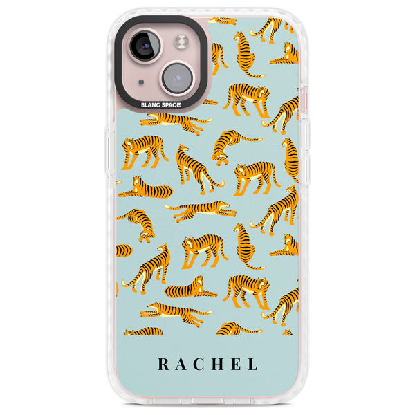 Personalised Turquoise Tiger Pattern