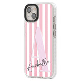 Personalised Pink Stripes & Large Monogram Custom Phone Case iPhone 15 Pro Max / Black Impact Case,iPhone 15 Plus / Black Impact Case,iPhone 15 Pro / Black Impact Case,iPhone 15 / Black Impact Case,iPhone 15 Pro Max / Impact Case,iPhone 15 Plus / Impact Case,iPhone 15 Pro / Impact Case,iPhone 15 / Impact Case,iPhone 15 Pro Max / Magsafe Black Impact Case,iPhone 15 Plus / Magsafe Black Impact Case,iPhone 15 Pro / Magsafe Black Impact Case,iPhone 15 / Magsafe Black Impact Case,iPhone 14 Pro Max / Black Impact