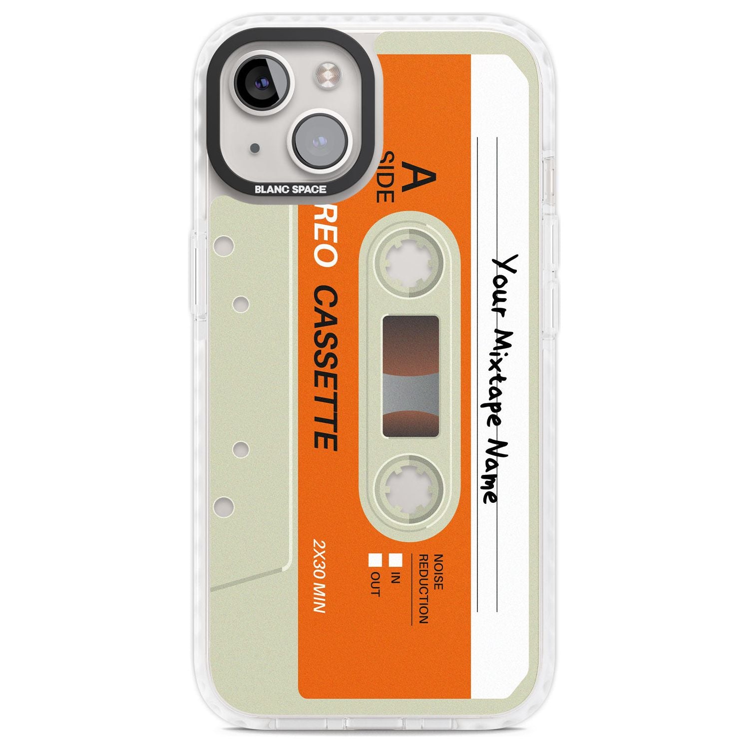 Personalised Classic Cassette Custom Phone Case iPhone 13 / Impact Case,iPhone 14 / Impact Case,iPhone 15 Plus / Impact Case,iPhone 15 / Impact Case Blanc Space