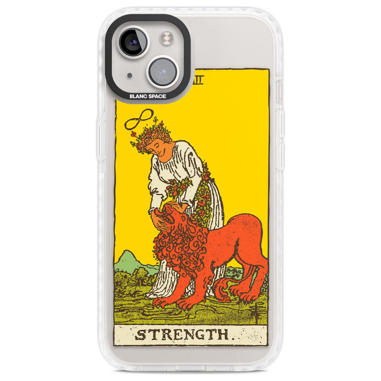 Personalised Strength Tarot Card - Colour Custom Phone Case iPhone 13 / Impact Case,iPhone 14 / Impact Case,iPhone 15 Plus / Impact Case,iPhone 15 / Impact Case Blanc Space