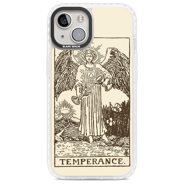 Personalised Temperance Tarot Card - Solid Cream Custom Phone Case iPhone 13 / Impact Case,iPhone 14 / Impact Case,iPhone 15 Plus / Impact Case,iPhone 15 / Impact Case Blanc Space