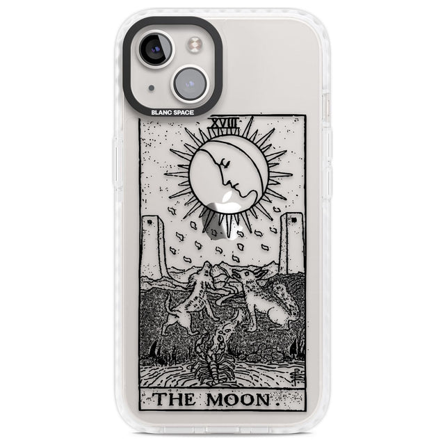 Personalised The Moon Tarot Card - Transparent Custom Phone Case iPhone 13 / Impact Case,iPhone 14 / Impact Case,iPhone 15 Plus / Impact Case,iPhone 15 / Impact Case Blanc Space