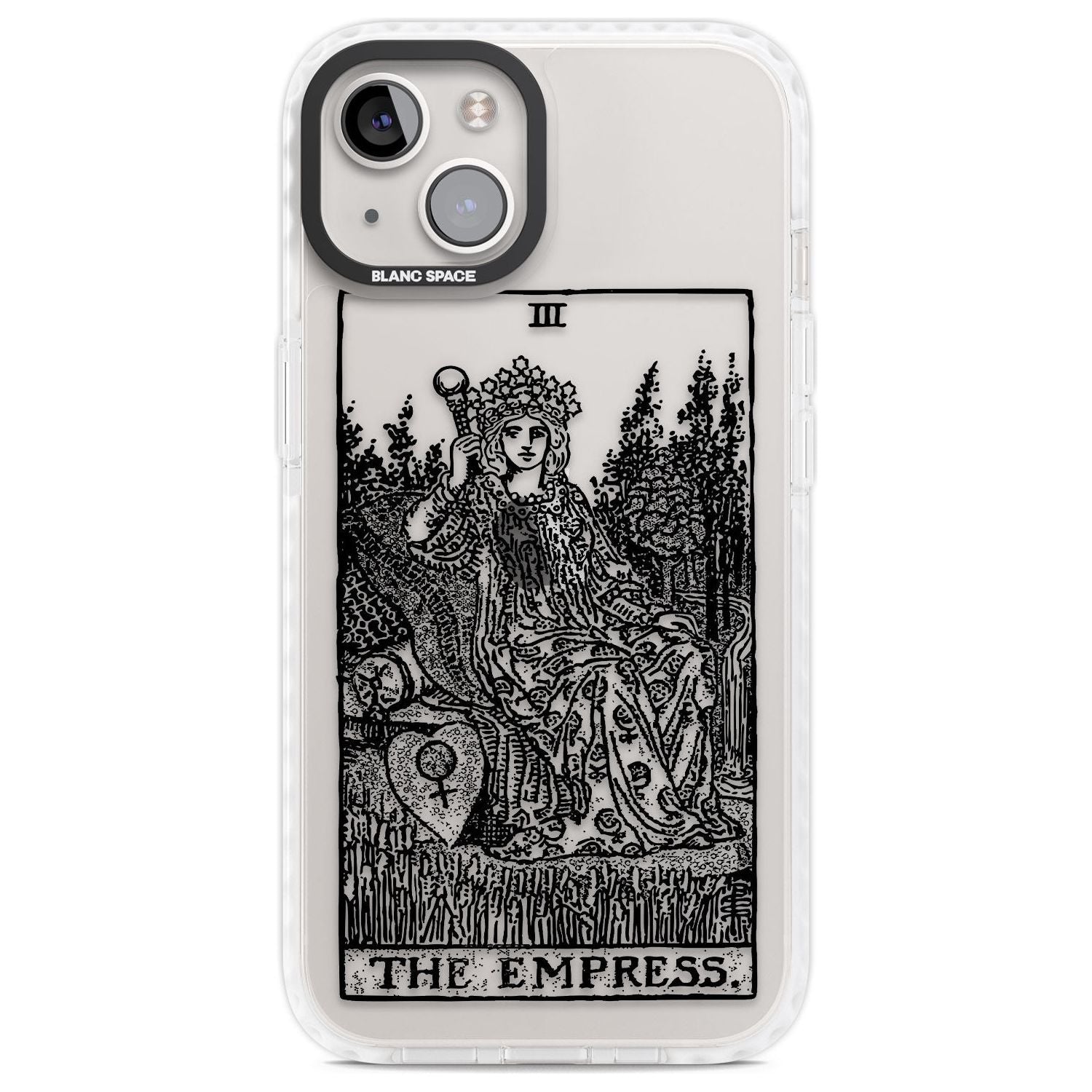Personalised The Empress Tarot Card - Transparent Custom Phone Case iPhone 13 / Impact Case,iPhone 14 / Impact Case,iPhone 15 Plus / Impact Case,iPhone 15 / Impact Case Blanc Space