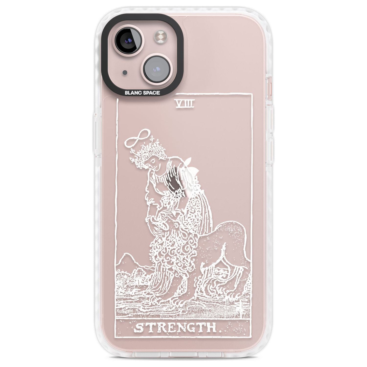 Personalised Strength Tarot Card - White Transparent