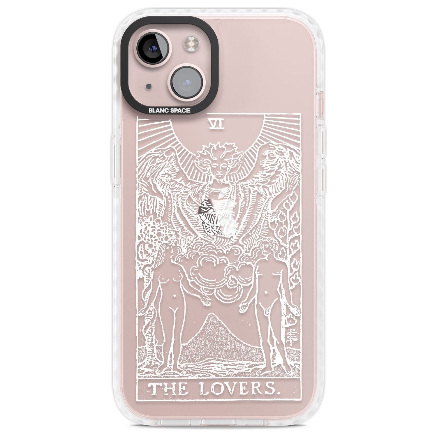 Personalised The Lovers Tarot Card - White Transparent Custom Phone Case iPhone 13 / Impact Case,iPhone 14 / Impact Case,iPhone 15 Plus / Impact Case,iPhone 15 / Impact Case Blanc Space