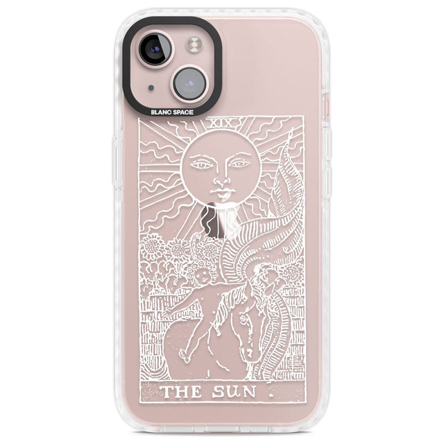 Personalised The Sun Tarot Card - White Transparent Custom Phone Case iPhone 13 / Impact Case,iPhone 14 / Impact Case,iPhone 15 Plus / Impact Case,iPhone 15 / Impact Case Blanc Space