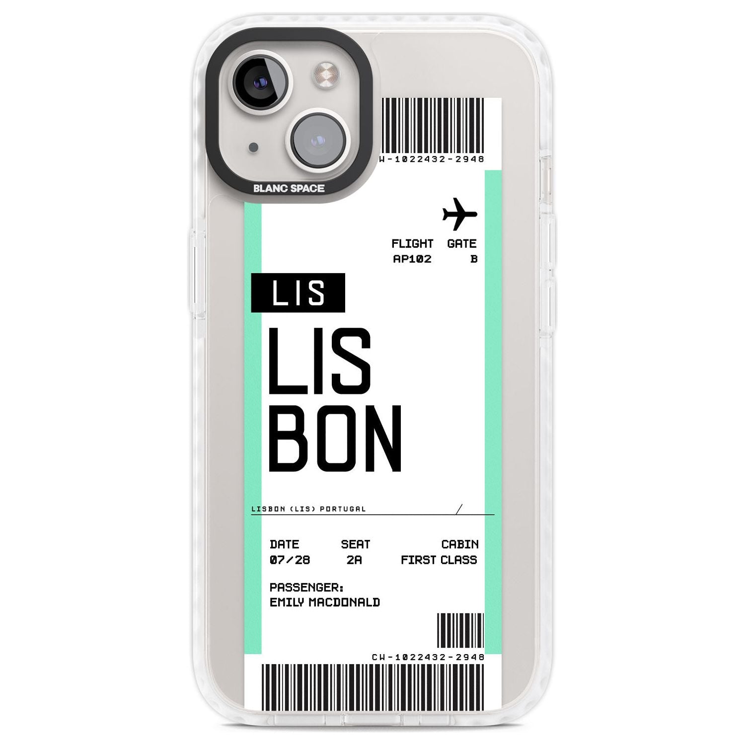 Personalised Lisbon Boarding Pass