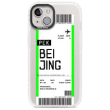 Personalised Beijing Boarding Pass Custom Phone Case iPhone 13 / Impact Case,iPhone 14 / Impact Case,iPhone 15 Plus / Impact Case,iPhone 15 / Impact Case Blanc Space