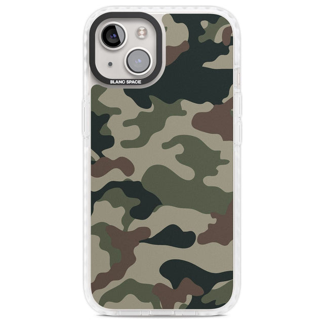 Green and Brown Camo Phone Case iPhone 13 / Impact Case,iPhone 14 / Impact Case,iPhone 15 Plus / Impact Case,iPhone 15 / Impact Case Blanc Space