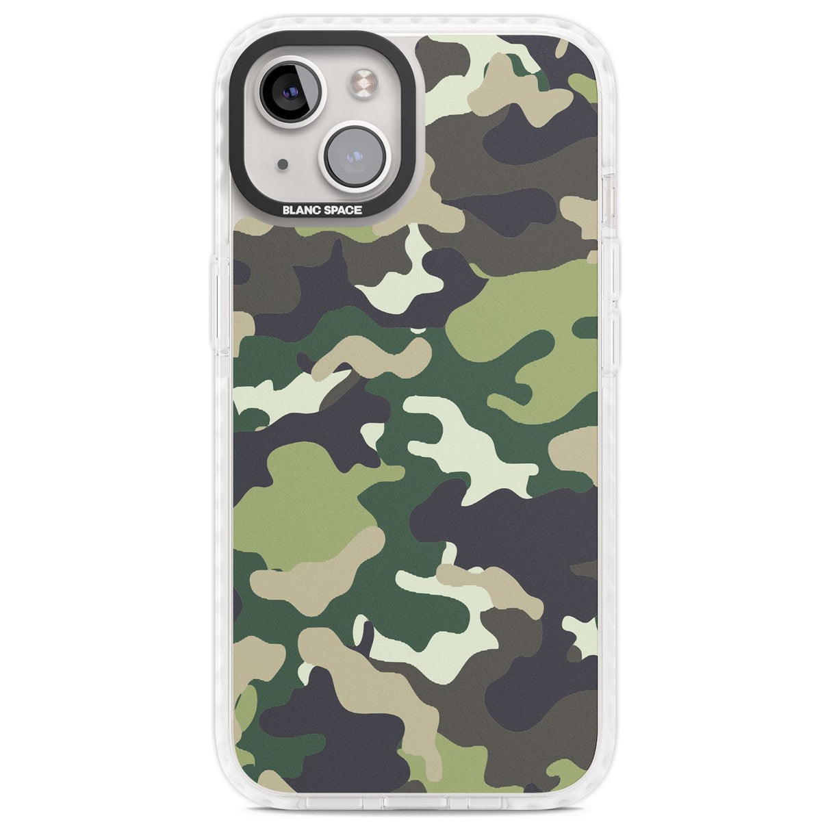 Green Camo Phone Case iPhone 13 / Impact Case,iPhone 14 / Impact Case,iPhone 15 Plus / Impact Case,iPhone 15 / Impact Case Blanc Space