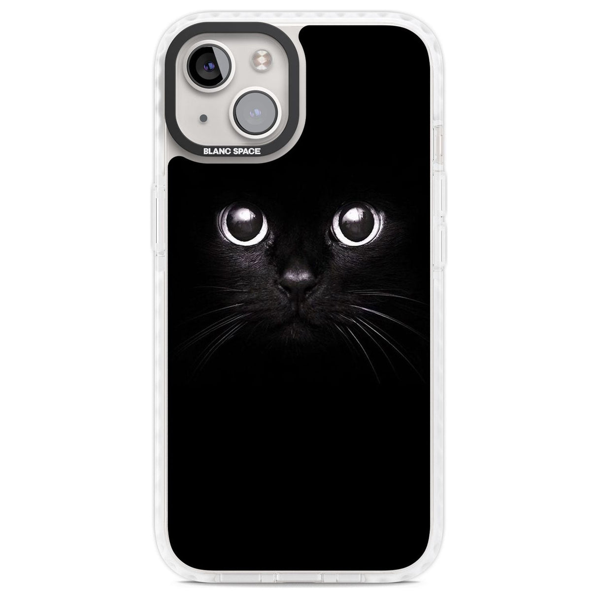 Black Cat Phone Case iPhone 13 / Impact Case,iPhone 14 / Impact Case,iPhone 15 / Impact Case,iPhone 15 Plus / Impact Case Blanc Space