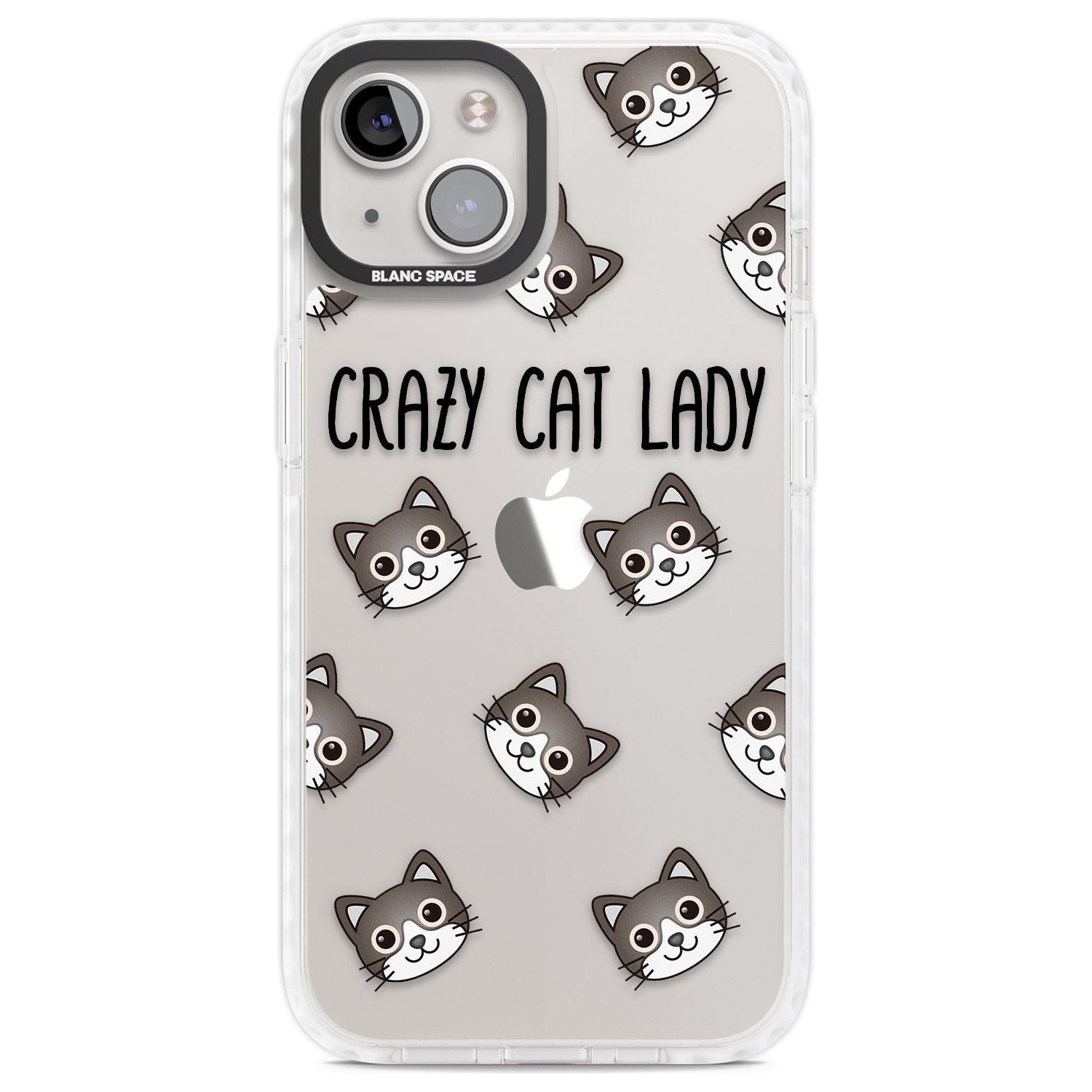 Crazy Cat Lady Phone Case iPhone 13 / Impact Case,iPhone 14 / Impact Case,iPhone 15 / Impact Case,iPhone 15 Plus / Impact Case Blanc Space