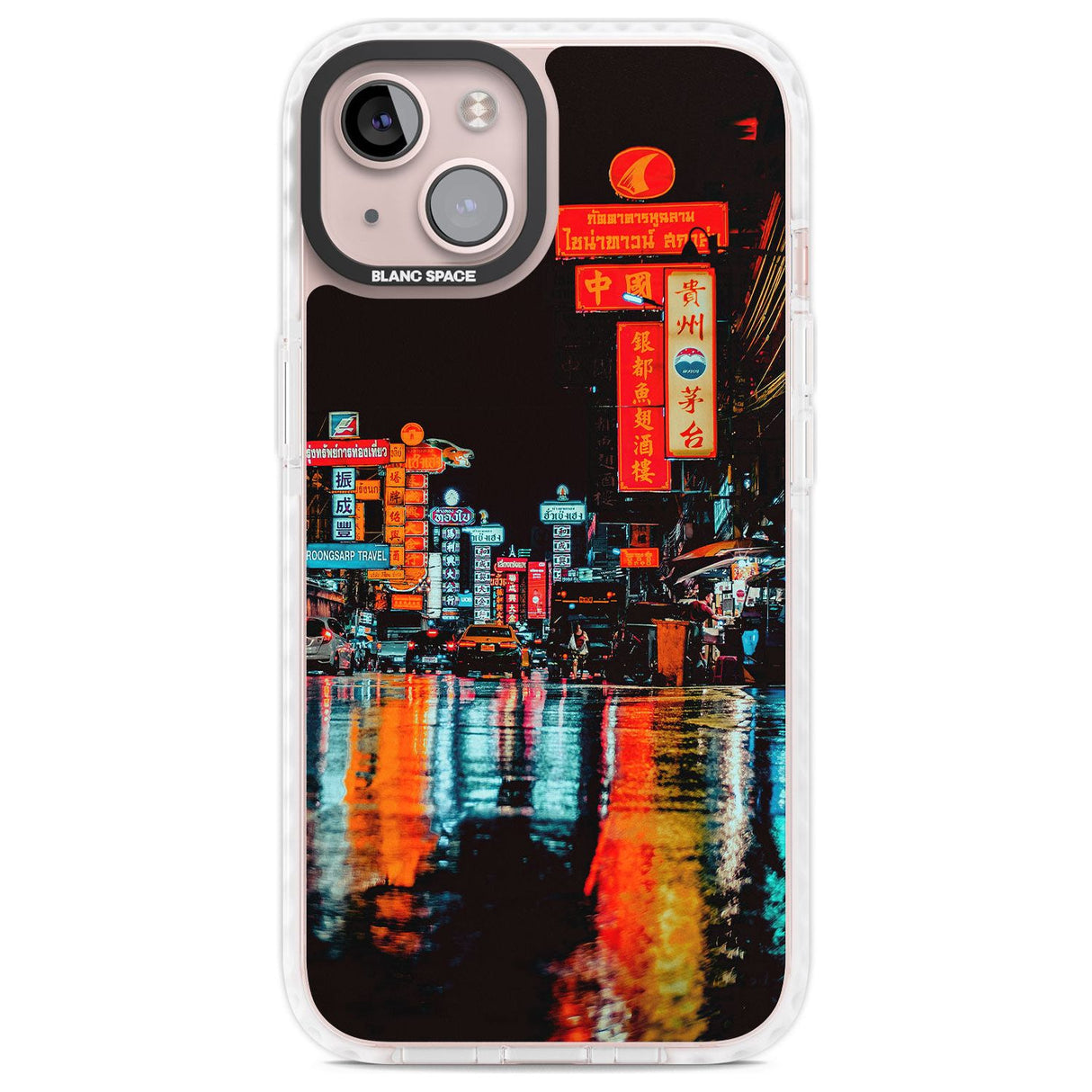 Neon City Phone Case iPhone 13 / Impact Case,iPhone 14 / Impact Case,iPhone 15 Plus / Impact Case,iPhone 15 / Impact Case Blanc Space