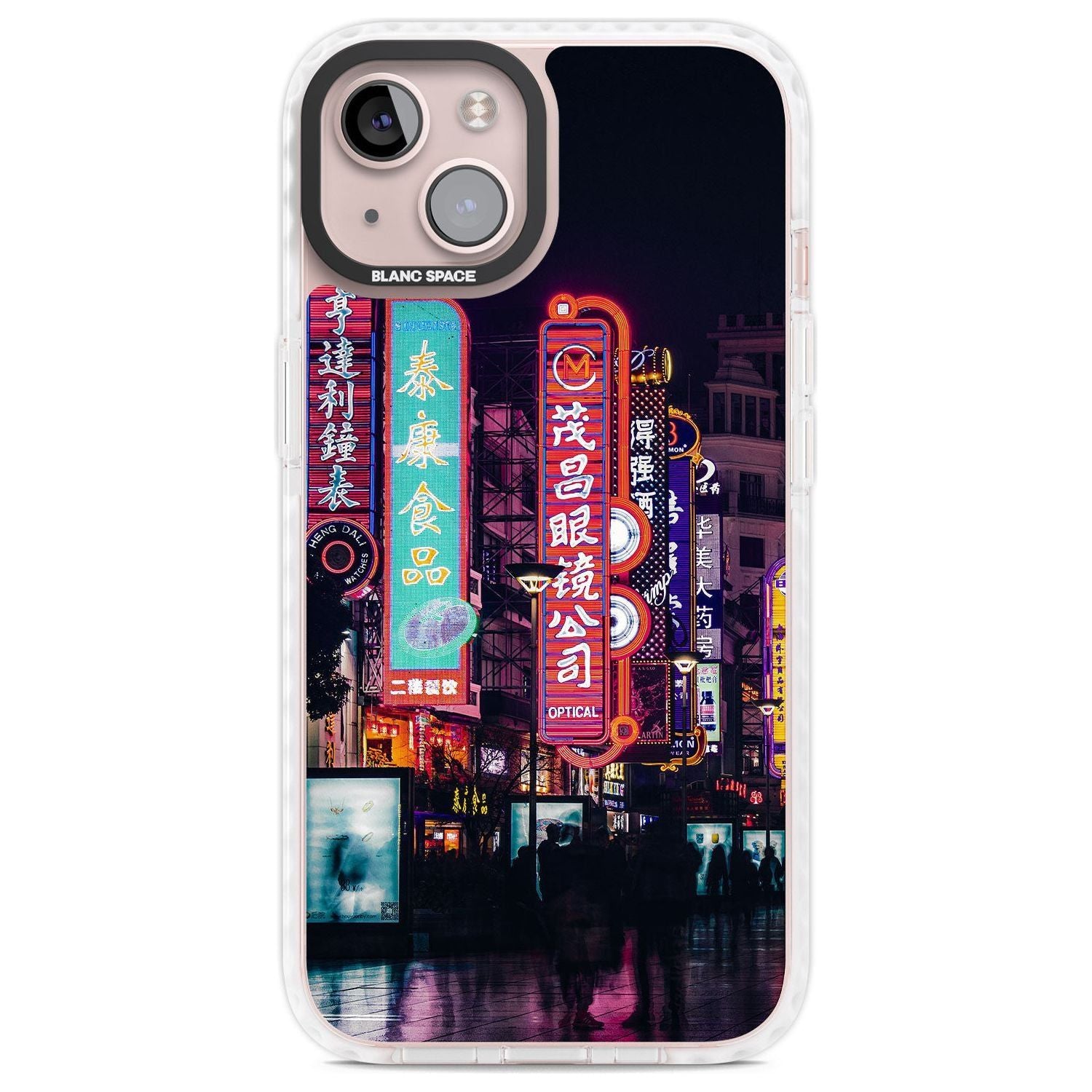 Busy Street - Neon Cities Photographs Phone Case iPhone 13 / Impact Case,iPhone 14 / Impact Case,iPhone 15 Plus / Impact Case,iPhone 15 / Impact Case Blanc Space