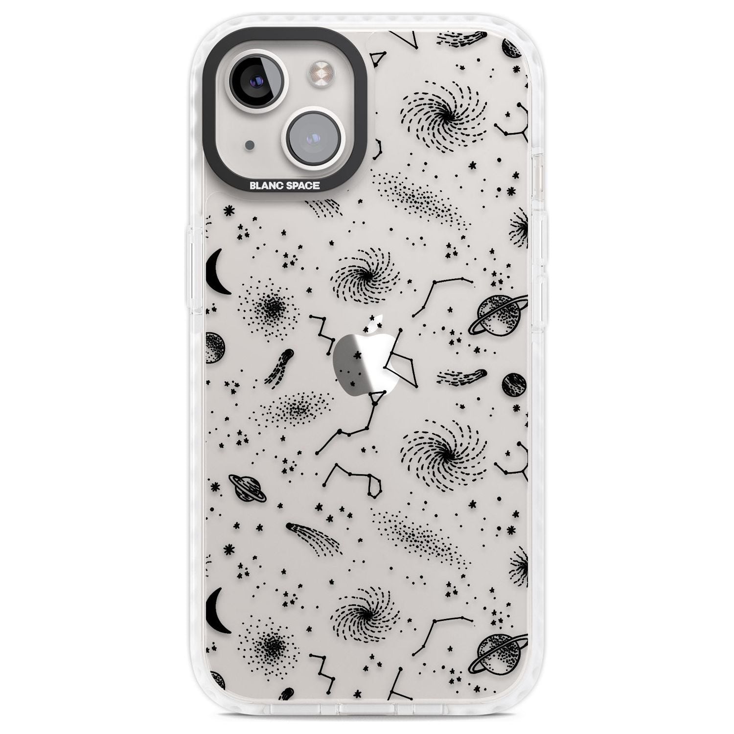 Mixed Galaxy Pattern Phone Case iPhone 13 / Impact Case,iPhone 14 / Impact Case,iPhone 15 Plus / Impact Case,iPhone 15 / Impact Case Blanc Space