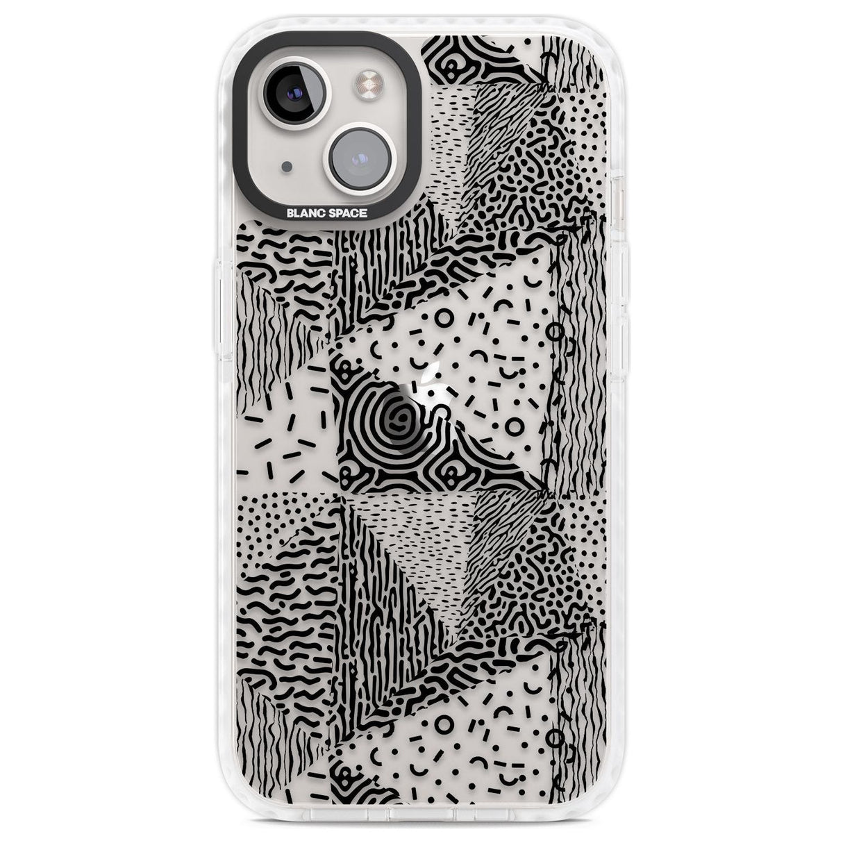 Pattern Mashup (Black) Phone Case iPhone 13 / Impact Case,iPhone 14 / Impact Case,iPhone 15 Plus / Impact Case,iPhone 15 / Impact Case Blanc Space