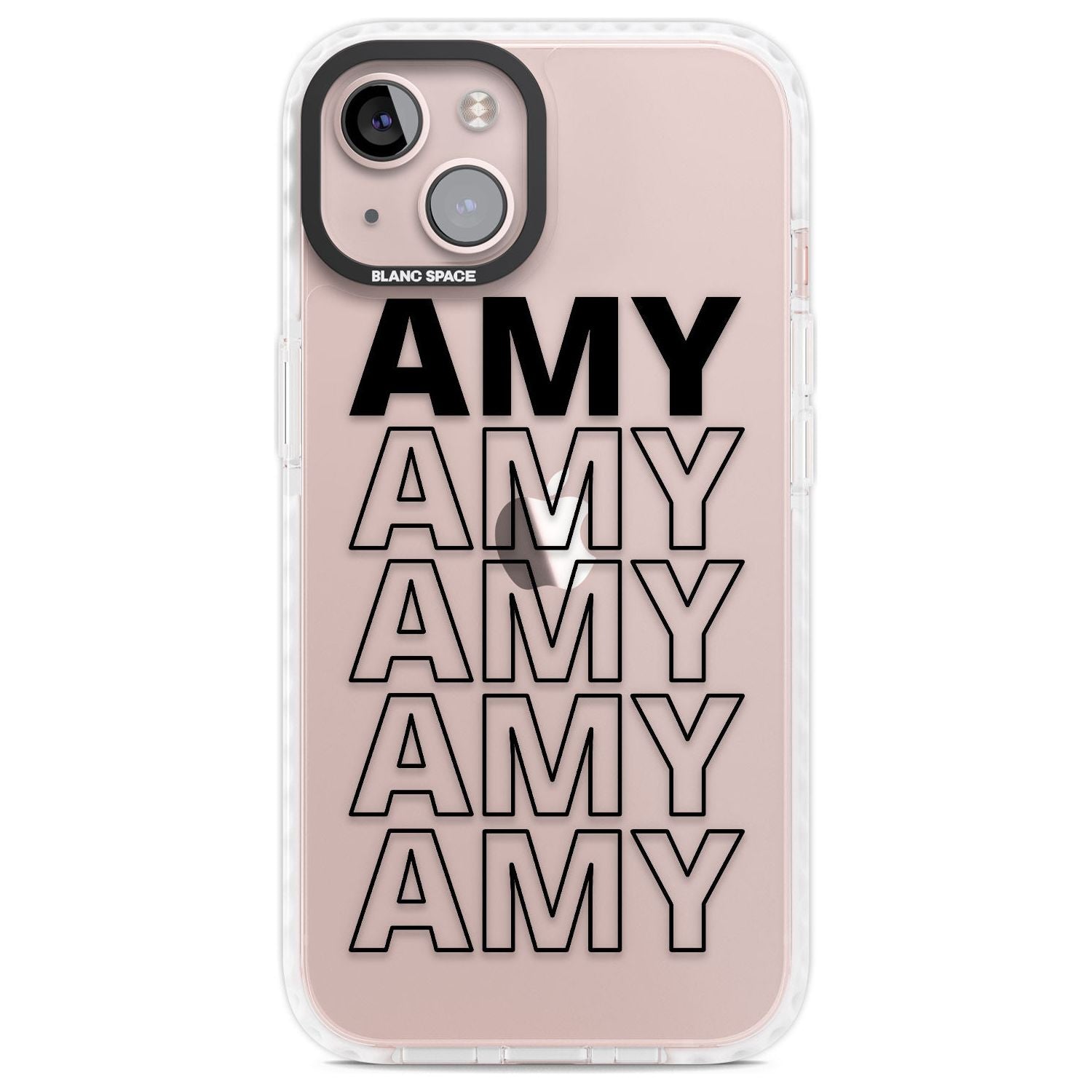 Personalised Clear Text  5A Custom Phone Case iPhone 13 / Impact Case,iPhone 14 / Impact Case,iPhone 15 Plus / Impact Case,iPhone 15 / Impact Case Blanc Space