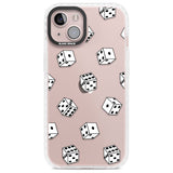 Clear Dice Pattern Phone Case iPhone 13 / Impact Case,iPhone 14 / Impact Case,iPhone 15 Plus / Impact Case,iPhone 15 / Impact Case Blanc Space