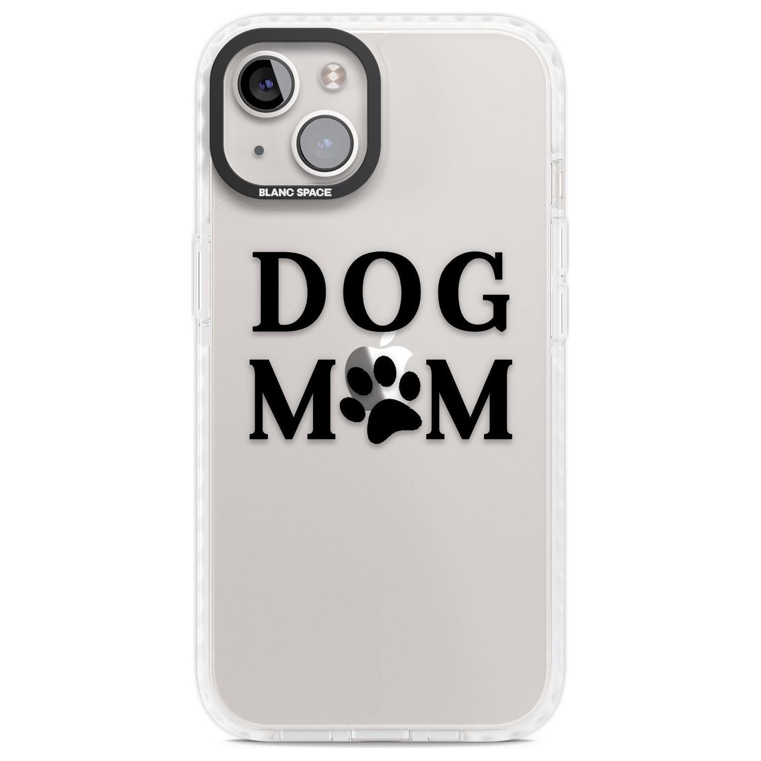 Dog Mom Paw Print Phone Case iPhone 13 / Impact Case,iPhone 14 / Impact Case,iPhone 15 Plus / Impact Case,iPhone 15 / Impact Case Blanc Space