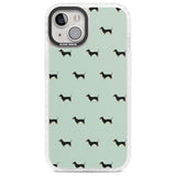 Dachshund Dog Pattern Phone Case iPhone 13 / Impact Case,iPhone 14 / Impact Case,iPhone 15 Plus / Impact Case,iPhone 15 / Impact Case Blanc Space