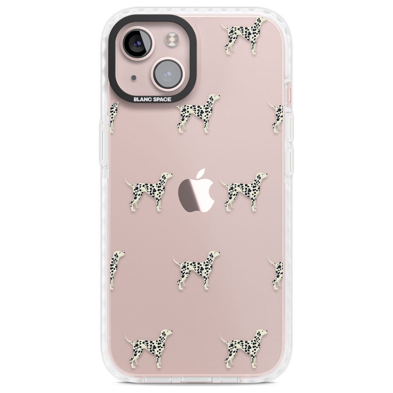 Dalmation Dog Pattern Clear Phone Case iPhone 13 / Impact Case,iPhone 14 / Impact Case,iPhone 15 Plus / Impact Case,iPhone 15 / Impact Case Blanc Space