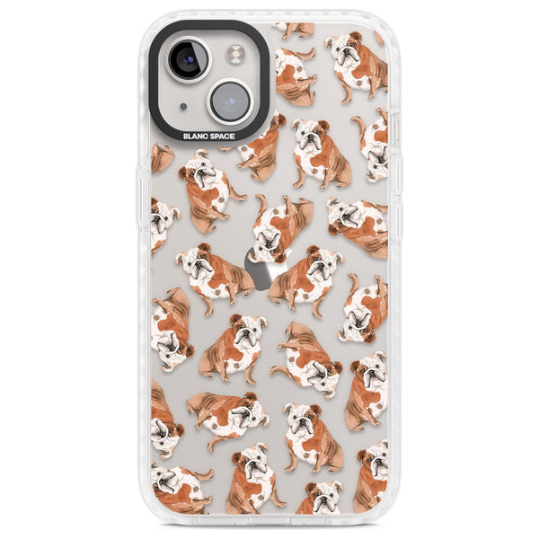 English Bulldog Watercolour Dog Pattern