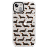 Dachshund (Black & Tan) Watercolour Dog Pattern Phone Case iPhone 13 / Impact Case,iPhone 14 / Impact Case,iPhone 15 Plus / Impact Case,iPhone 15 / Impact Case Blanc Space