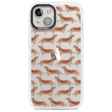 Dachshund (Red) Watercolour Dog Pattern Phone Case iPhone 13 / Impact Case,iPhone 14 / Impact Case,iPhone 15 Plus / Impact Case,iPhone 15 / Impact Case Blanc Space