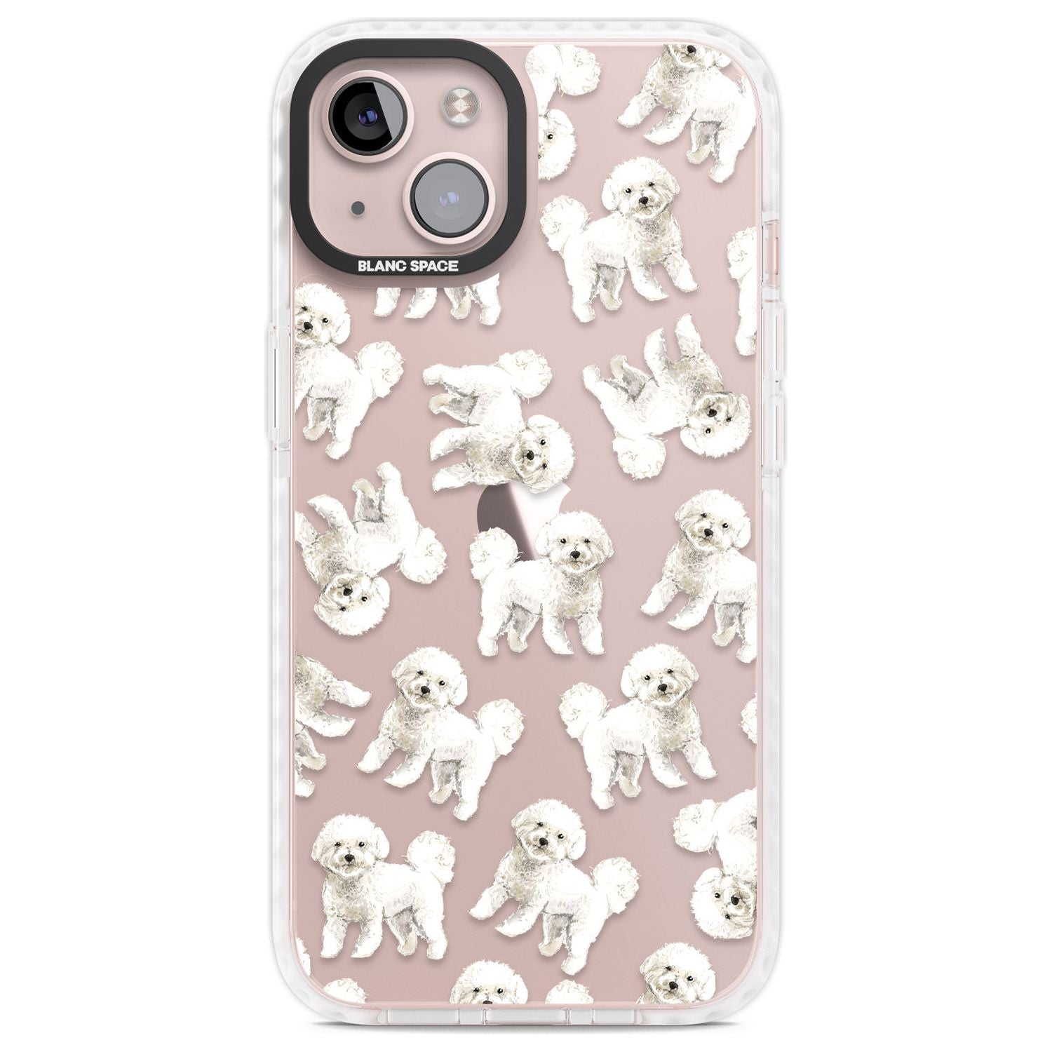 Bichon Frise Watercolour Dog Pattern Phone Case iPhone 13 / Impact Case,iPhone 14 / Impact Case,iPhone 15 Plus / Impact Case,iPhone 15 / Impact Case Blanc Space