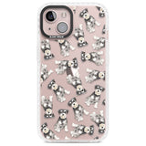 Miniature Schnauzer Watercolour Dog Pattern Phone Case iPhone 13 / Impact Case,iPhone 14 / Impact Case,iPhone 15 Plus / Impact Case,iPhone 15 / Impact Case Blanc Space