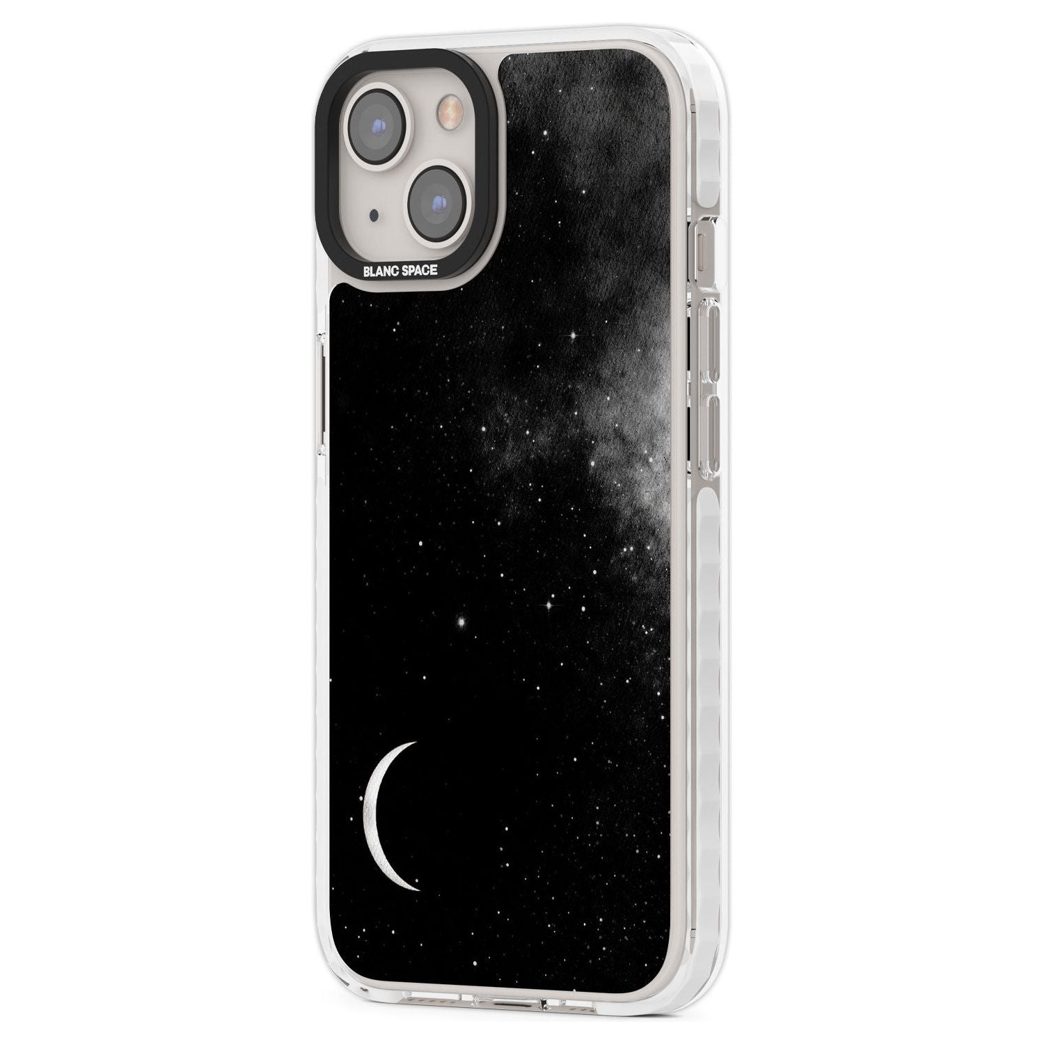 Night Sky Galaxies: Crescent Moon