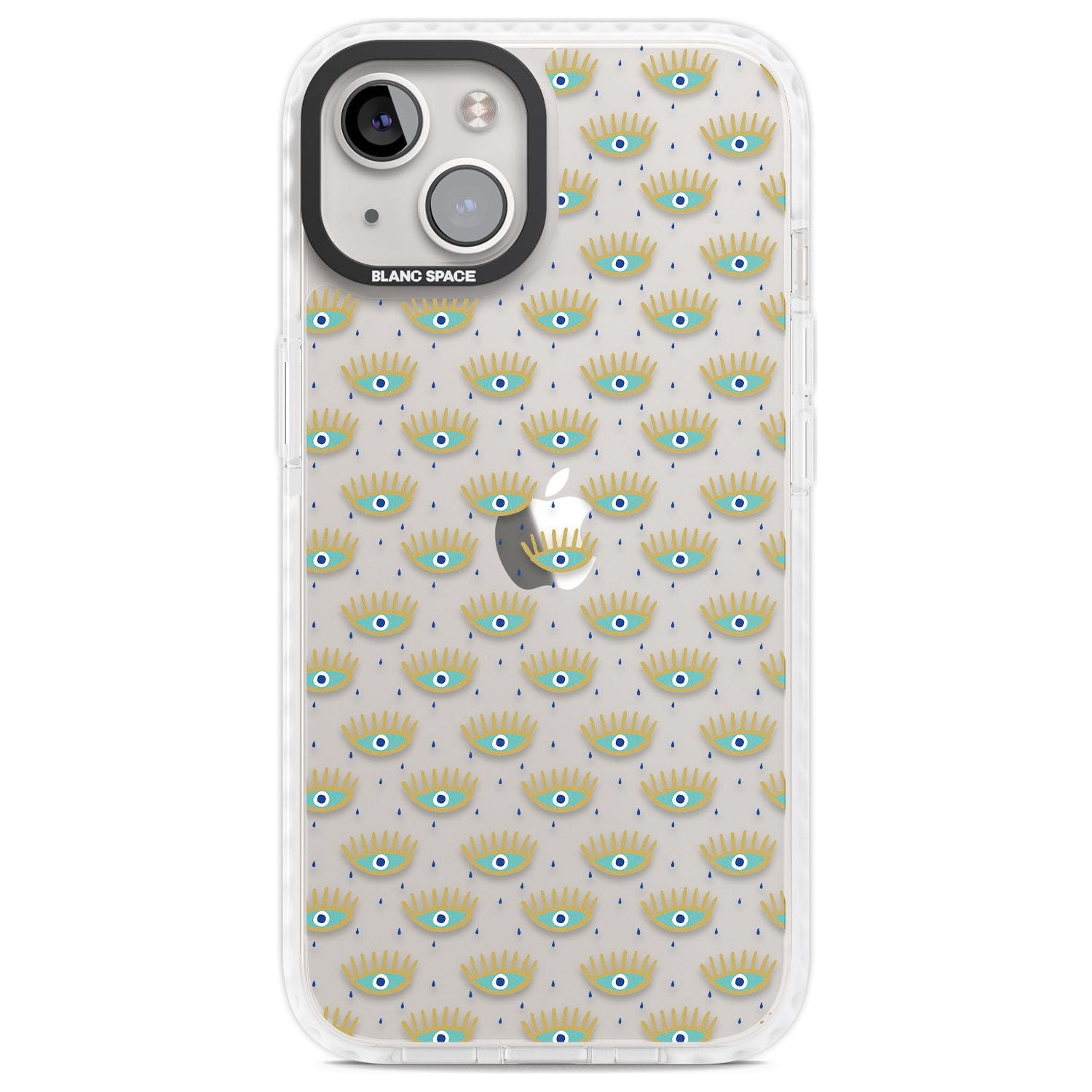Crying Eyes (Clear) Psychedelic Eyes Pattern Phone Case iPhone 13 / Impact Case,iPhone 14 / Impact Case,iPhone 15 Plus / Impact Case,iPhone 15 / Impact Case Blanc Space