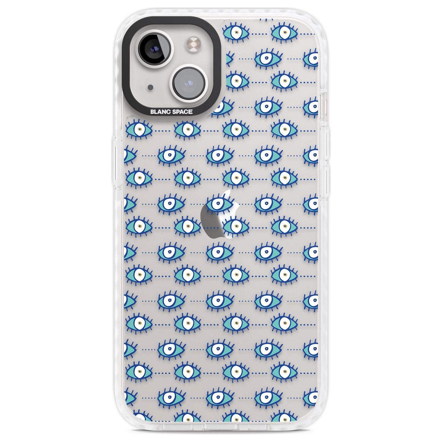 Crazy Eyes (Clear) Psychedelic Eyes Pattern Phone Case iPhone 13 / Impact Case,iPhone 14 / Impact Case,iPhone 15 Plus / Impact Case,iPhone 15 / Impact Case Blanc Space