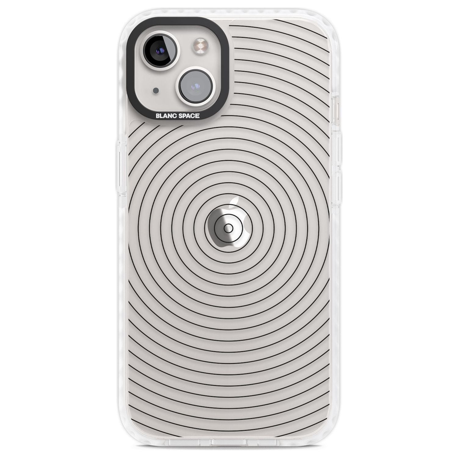 Abstract Lines: Circles Phone Case iPhone 13 / Impact Case,iPhone 14 / Impact Case,iPhone 15 Plus / Impact Case,iPhone 15 / Impact Case Blanc Space