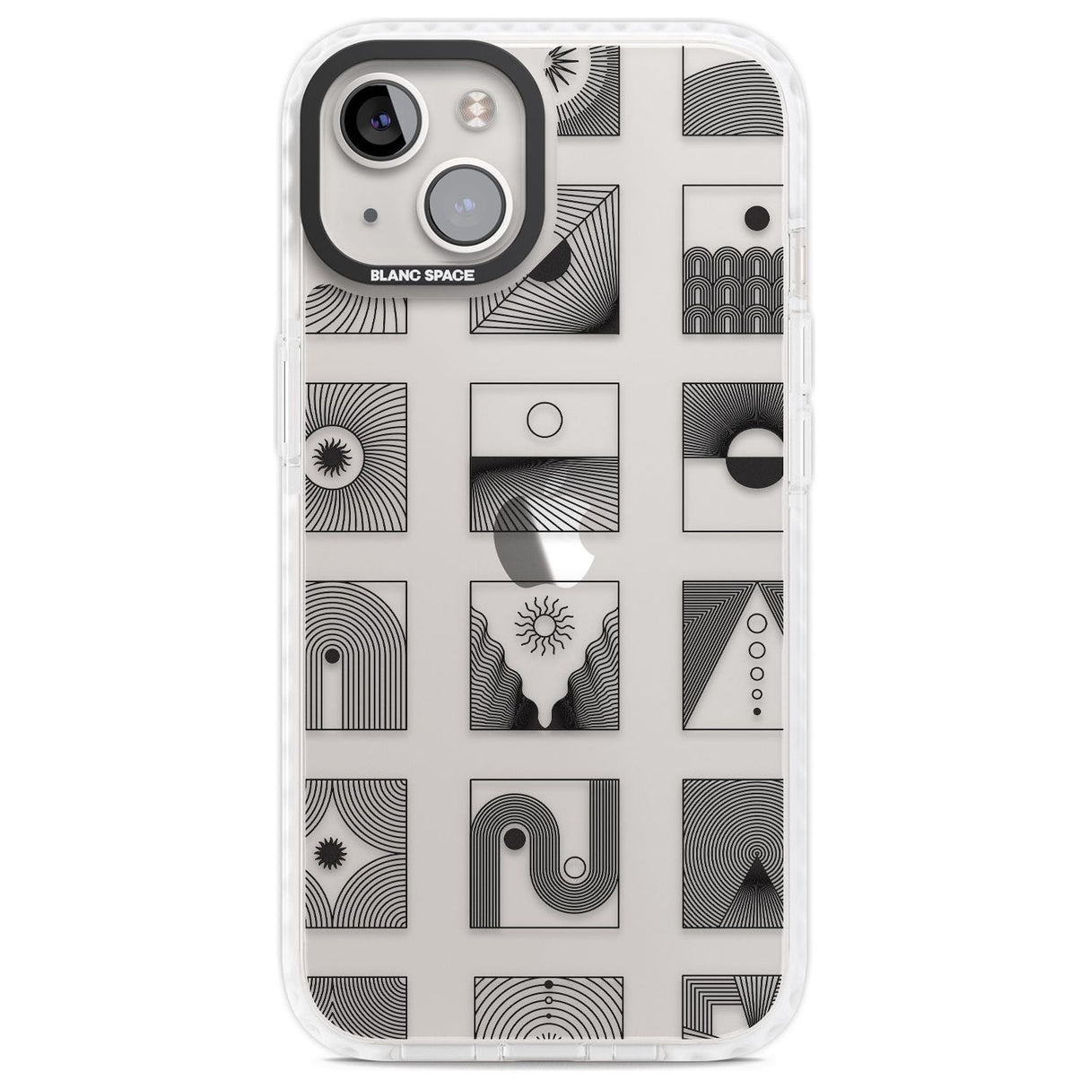Abstract Lines: Mixed Pattern #2 Phone Case iPhone 13 / Impact Case,iPhone 14 / Impact Case,iPhone 15 Plus / Impact Case,iPhone 15 / Impact Case Blanc Space