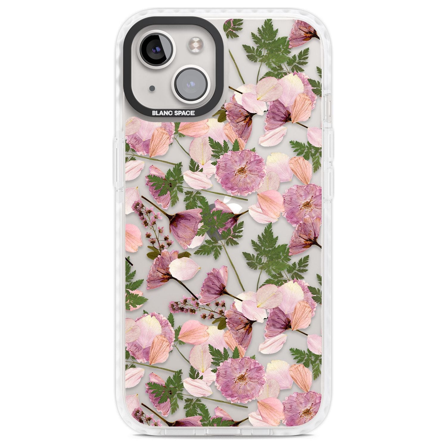 Leafy Floral Pattern Transparent Design Phone Case iPhone 13 / Impact Case,iPhone 14 / Impact Case,iPhone 15 Plus / Impact