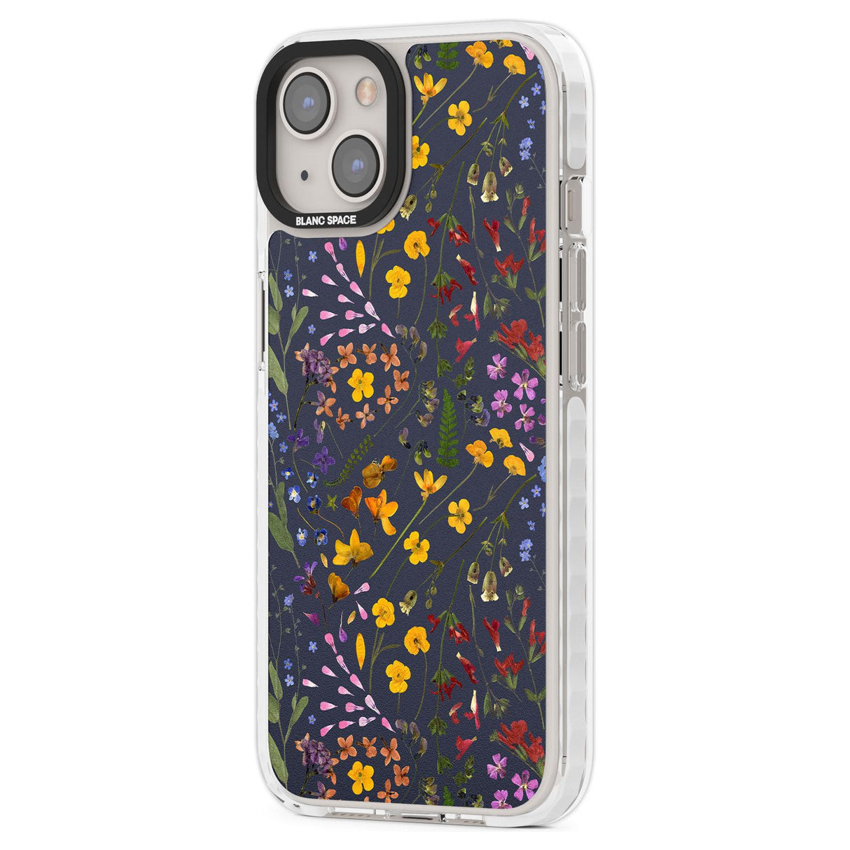 Wildflower & Leaves Cluster Design - Navy