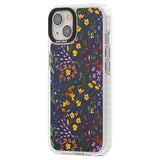 Wildflower & Leaves Cluster Design - Navy