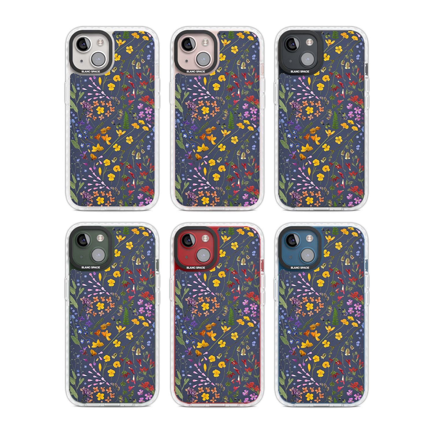 Wildflower Leaves Cluster Navy