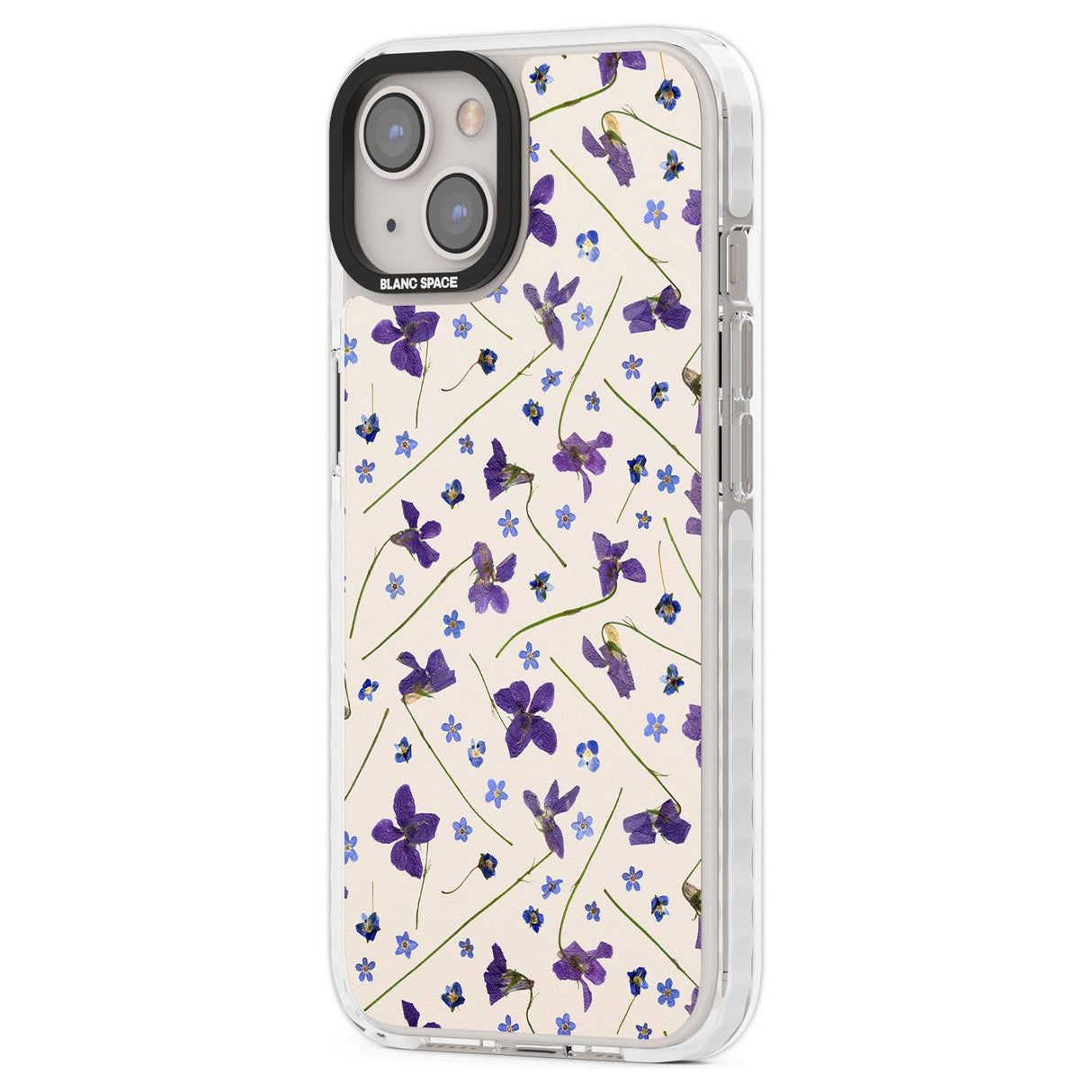 Violet Floral Pattern Design - Cream