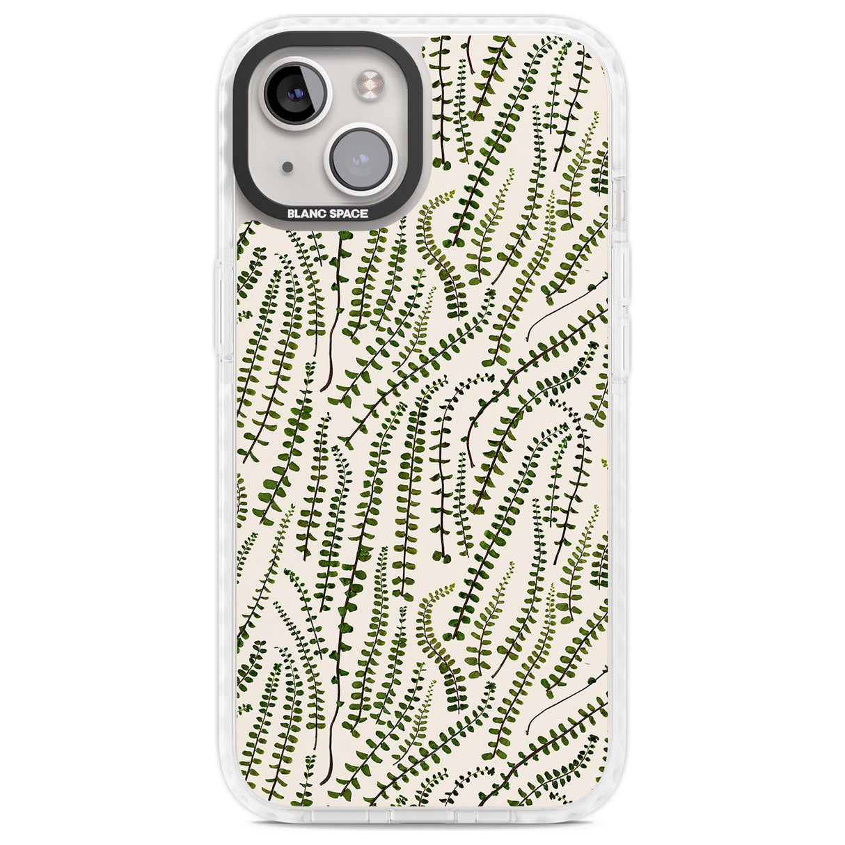 Fern Leaf Pattern Design - Cream Phone Case iPhone 13 / Impact Case,iPhone 14 / Impact Case,iPhone 15 Plus / Impact Case,iPhone 15 / Impact Case Blanc Space