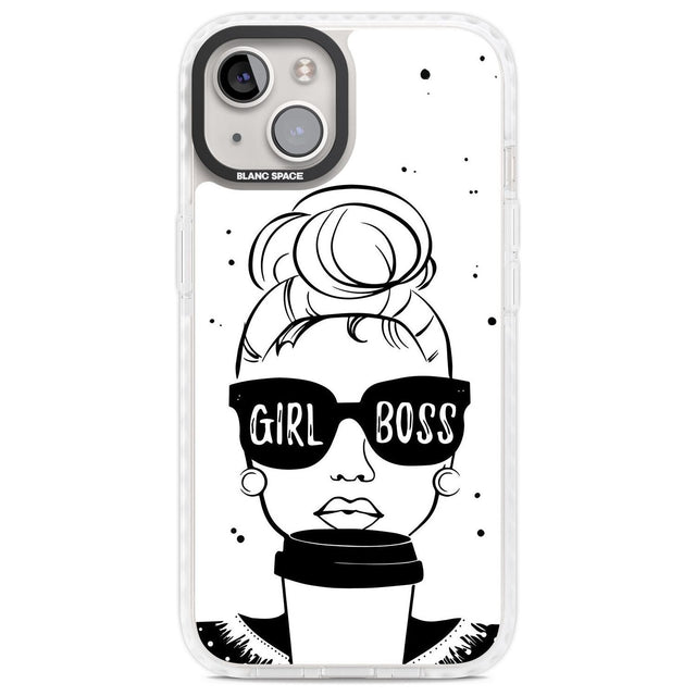 Girl Boss Phone Case iPhone 13 / Impact Case,iPhone 14 / Impact Case,iPhone 15 Plus / Impact Case,iPhone 15 / Impact Case Blanc Space