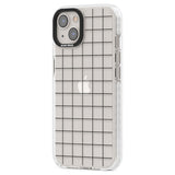 Simplistic Large Grid Pattern Black (Transparent)